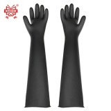 威蝶 60cmA-1黑色標(biāo)準(zhǔn)中厚勞保手套乳膠防水防污耐磨耐酸堿加長60厘米中厚