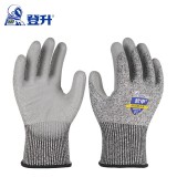 登升 659 防切割PU涂掌歐標(biāo)5級抗撕裂防刺穿防護(hù)手套