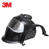3M 100V自動變光焊接面罩帽殼電焊輻射面屏氬弧焊掛安全帽100-QR焊帽外殼