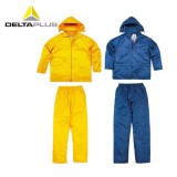 代爾塔 407003 PVC內(nèi)涂層防護服 滌綸透氣勞保分體雨衣套裝 EN400