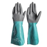安思爾 58-435防滑防化手套長38cm丁腈植絨棉襯抗磨抗油抗化學(xué)品