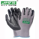 海太爾 80-222防滑耐磨耐微油手套 丁腈點(diǎn)塑透氣勞保手套汽車裝配防護(hù)手套