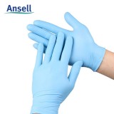 安思爾 4474 無粉檢查手套勞保工作一次性丁腈手套藍色