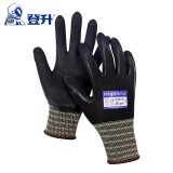 登升 N4001A 勞保手套涂膠 15針工作手套 透氣舒適 錦綸丁腈掌浸磨砂手套